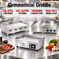 Plaque de cuisson au gaz commerciale certifiée ETL de 48 pouces en acier inoxydable, 4 brûleurs, plaque de cuisson plate, GPL/GN, plaque de cuisson pour restaurant