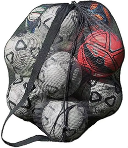 210D Polyester Mesh Professional Sports Ball Carry <b>Bag</b> for Football Basketball Training Breathable <b>Net</b> Design 10-18L Capacity - Product Image 4