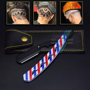 Professional Quality Paper Coated Straight Cut Throat Salon Barber <b>Razor</b> for Barber <b>Single</b> <b>Blade</b> <b>Razor</b> with Custom Logo - Product Image 2