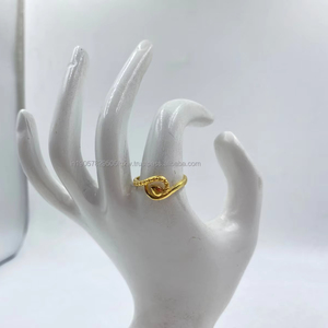 Pendientes de piedras preciosas chapados en oro ligeros y elegantes de Plata de Ley 925 al mejor precio, joyería de boda delicada para fiestas de mujeres - Product Image 1