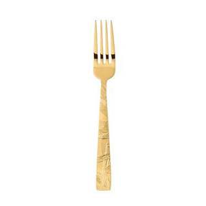 Modern black patterned dinner fork matte designer cutlery unique engraved flatware fork <b>table</b> utensil - Product Image 6