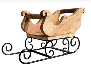 Trineo decorativo de madera para decoración navideña de diseño Simple con colores y tamaños personalizados con tamaños de 5x7,5x3 pulgadas - Product Image 4