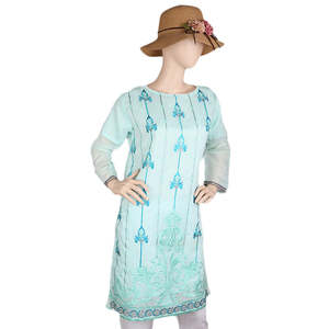 Kurti Bordado Elegante para Mujer - Color Cian - Product Image 1