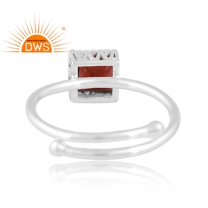 แหวนพลอยโกเมนธรรมชาติคุณภาพดีที่สุดแหวนวางซ้อนกันได้เครื่องประดับแบบสั่งทำสำหรับผู้หญิงของขวัญสำหรับผู้หญิงสำหรับเธอ - Product Image 3