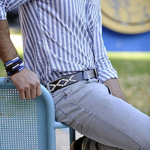 Ceintures de gymnastique en cuir de peau de vache de luxe soutien d'entraînement confortable boucles en alliage carrées de serpent solide Hip Hop prévenir la musculation - Product Image 2