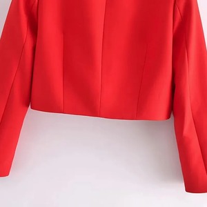 Women New Winter Collection Varsity Bomber <b>Jacket</b> Short Coat Cropped Blazer Autumn <b>Long</b> Sleeve Red Aviator <b>Men's</b> <b>Jackets</b> - Product Image 6