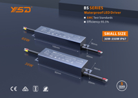Alimentation LED ultra-compacte IP67 30W 60W 100W 200W 250W 300W, transformateur CC à tension constante 12V 24V 5A