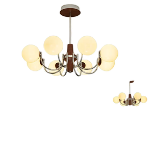 Suspension LED à Six Bras en Fer Style Mid-Century Moderne pour un Design Rétro Inspiré, Dimmable pour Maison et Bureau - Product Image 4