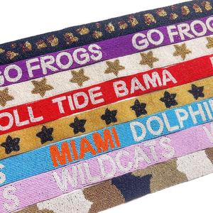 Sangles de sac de guitare à bandoulière en perles de rocaille personnalisées Sangle de sac à main perlée pour femmes Sacs à main - Product Image 2