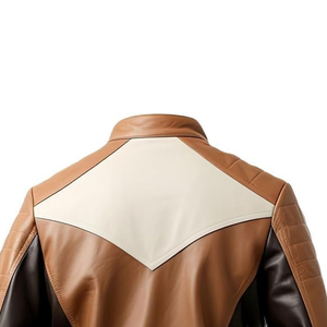 Chaqueta de cuero vintage con cuello levantado y múltiples cremalleras con logotipo personalizado para hombre Chaqueta de invierno de alta calidad con nuevo diseño elegante - Product Image 6