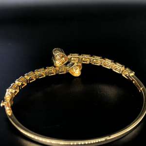 Bracelet élégant en or rose 14 carats et diamants avec 1.68 TCW Iced Out Double Heart Tennis Design - Product Image 5