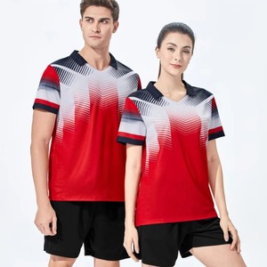 2024 Badminton Tennis De Table À Manches Courtes Balle De Sport Formation Jersey Ensembles Hommes Femmes Garçon Volley-Ball Uniforme Costume - Product Image 4