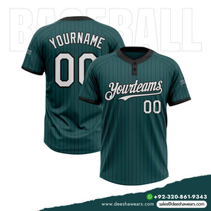 Camiseta de Béisbol de Dos Botones, Uniforme de Equipo Personalizado, Transpirable, Absorbe la Humedad, Secado Rápido, Antibacteriano, Anti-UV, Cuello en V, Sublimación - Product Image 2