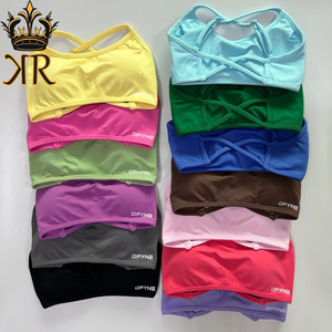 Ensemble de gymnastique dynamique Ensemble de yoga sans couture pour femmes Ensemble de shorts d'entraînement Ensemble de soutien-gorge de sport dos nu Shorts de fitness - Product Image 3