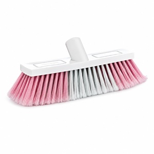 Brosse de sol en plastique écologique durable de 17 cm, poils doux, outil de nettoyage pour carrelage, bois dur, béton, utilisation multi-surfaces - Product Image 1