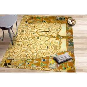 Tapis Klimt The Tree Of Life, grand tapis, tapis imprimé, tapis fin non tissé - Product Image 2