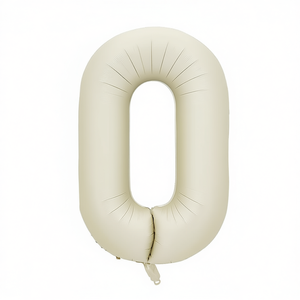 Globos de Fiesta Color Crema Número 100 cm, Bolsa de 12 Unidades - Product Image 2