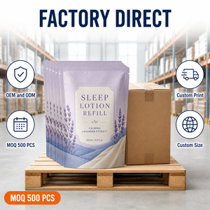 Sacchetto per lozione personalizzato con stampa OEM ODM, a prova di perdite e umidità, ricaricabile, MOQ basso, campione gratuito, all'ingrosso - Product Image 3