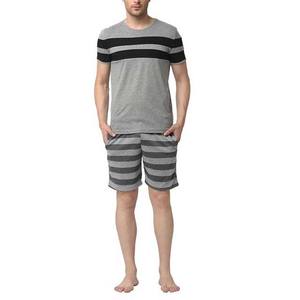 Buena calidad OEM diseño personalizado a rayas ropa de hombre de talla grande conjuntos de hombre 100% algodón poliéster verano hombres conjuntos gemelos para la venta - Product Image 1