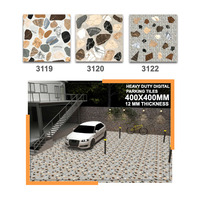 Carreaux de sol en porcelaine pour parking 400x400mm, qualité supérieure, finition brillante, durables pour l'extérieur, antidérapants, résistants, design moderne