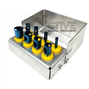 도매 치과 트레핀 드릴 긴 짧은 티타늄 코팅 버 & 홀더 키트 치과 임플란트 기기 ISO CE 승인 - Product Image 2