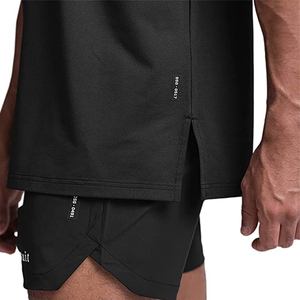 เสื้อยืดออกกำลังกายผู้ชายแขนสั้นลำลองทรงหลวมพิมพ์ลาย - Product Image 4
