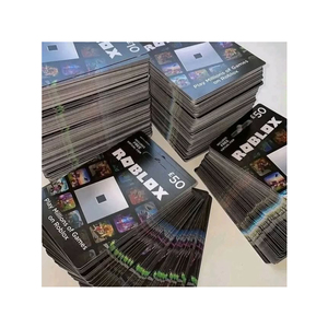 บัตรของขวัญ <span class=keywords><strong>Roblox</strong></span> คุณภาพสูง 200 400 800 1700 2000 2200 4500 Robux แบบ OEM DIY พลาสติกสีฟ้า - Product Image 1