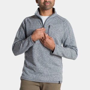 New Wholesale Best Sale Premium Quality <b>Men's</b> Half <b>Zip</b> Sweatshirts 100% Cotton <b>Fleece</b> Winter Wear Embroidered Design - Product Image 3