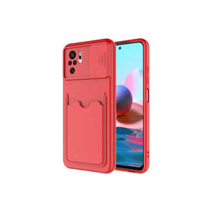 Étui Porte-Cartes en Silicone Premium N7TH Kartix pour Xiaomi Poco M5S, Housse Rouge pour la Protection Arrière du Téléphone, Modèles A34 A24 A3S A55 A32 - Product Image 1