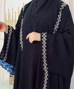 Dubai Hand Embroidered Front Open <b>Abaya</b> and Front <b>Zip</b> <b>Abaya</b> Beautiful Style New Arrivals for Winter Collections - Product Image 4