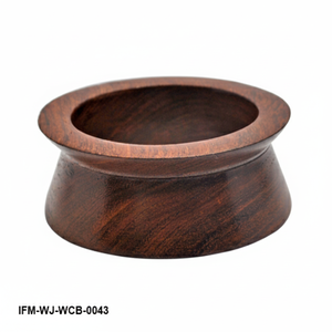 Brazalete de Madera de Palisandro Oscuro Hecho a Mano, Joyería de Madera Gruesa Pulida y Lisa, Brazalete de Madera Ancho Minimalista Estilo Boho para Mujer - Product Image 1