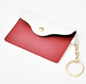 Monedero Mini Lindo para Monedas y Llaves, Tarjetero Rígido para Identificación, Porta Tarjetas de Crédito de Cuero PU, Llavero Colorido con Cierre de Botón - Product Image 3