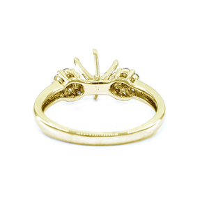 Bague de mariage semi-montée en or jaune 18 carats de haute qualité avec diamant taille brillant, idéale pour les fiançailles et les fêtes, livraison rapide, produit phare, cadeau. - Product Image 3