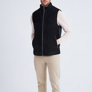 Meilleur prix Veste matelassée sans manches pour homme, décontractée, couleur unie, légère, grande taille, fermeture éclair, hiver - Product Image 3