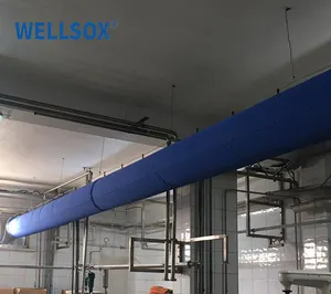 Kumaş HVAC Ductwork üretim atölyesi için özelleştirilmiş tekstil havalandırma kanalı estetik kumaş hava kanalı