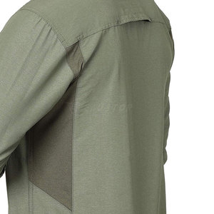 Cómodas camisas de pesca de tela de algodón suave para hombres, protección solar, camisa de trabajo de senderismo de secado rápido - Product Image 3