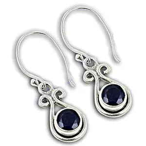 Boucles d'oreilles pendantes en argent sterling 925 avec saphir, perle d'eau douce et diamant, plaqué or et platine, pour mariage et soirée - Product Image 3