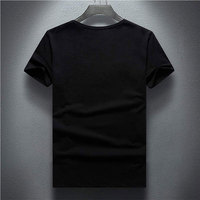 T-shirts personnalisés de haute qualité en toile respirante 200g à col rond pour hommes, avec strass vierges et impression de logo à chaud, manches courtes