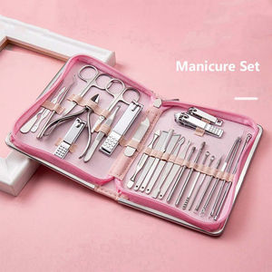 Kit de manucure et pédicure professionnel de haute qualité en gros, ensemble de soins des ongles en acier inoxydable, 4 en 1, coupe-ongles, sac individuel, logo personnalisé - Product Image 4