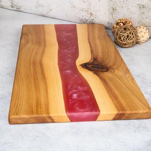 Tabla de cortar colorida personalizada a la moda de alta calidad para cocina tabla de cortar multifunción resina y tabla de queso de madera de Olivo - Product Image 4