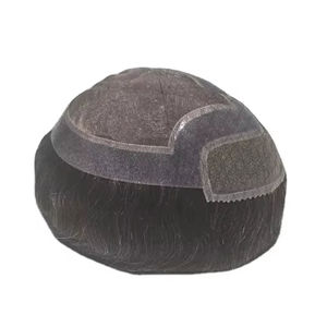 <b>Raw</b> Hair Mono Front Lace 100% Human Hair Wig Toupee Patches Prosthetic Taz Hair BD High Quality - Product Image 3