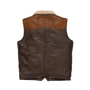 Personalizado 2025 Venta caliente Chaleco de cuero Diseño personalizado Durable Chaleco de cuero de invierno Nueva llegada Precio al por mayor Chaleco de cuero - Product Image 3