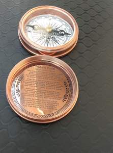 Brújula de Bolsillo Náutica de 1920, Artículo Decorativo, Cobre Antiguo, Latón Marino, 2 Pulgadas, Decoración para el Hogar de Creativity Solutions - Product Image 3