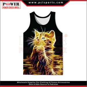 Camiseta sin mangas transpirable con estampado de logotipo personalizado recortado para gimnasio, camiseta de entrenamiento de moda para hombre, camiseta sin mangas de algodón 100% - Product Image 3