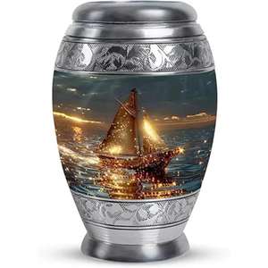 Extra <b>Large</b> Size Aluminium Metal Cremation <b>Urns</b> For Adult Keepsake Ashes Customized Colors American Style Funeral Jars - Product Image 2