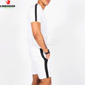 ชุดเสื้อยืดกางเกงขาสั้นแฟชั่นสีพื้นสำหรับผู้ชายชุดกางเกงขาสั้นระบายอากาศได้ดีสำหรับผู้ใหญ่ฤดูร้อน - Product Image 6