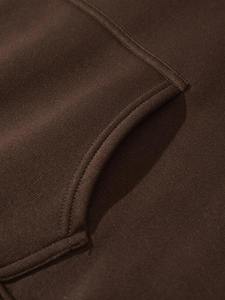 Sudadera con capucha térmica impresa personalizada de alta calidad bordado al por mayor de algodón polar para hombres Sudadera con capucha de temporada de invierno - Product Image 4