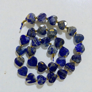 Cuentas de Piedra de Lapislázuli Natural en Forma de Corazón Facetado para Hacer Joyas y Pulseras DIY - Product Image 1