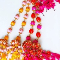 Cordes Kaleera multicolores Fleurs artificielles réutilisables Holi Diwali Party Event Indian Wedding Wall Hanging Haldi Mehndi Stage