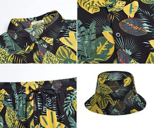 Ensemble de vêtements de sport décontractés d'été pour hommes, respirant, style hawaïen, confortable, polo à fermeture éclair quart, short bas, short chaud - Product Image 5